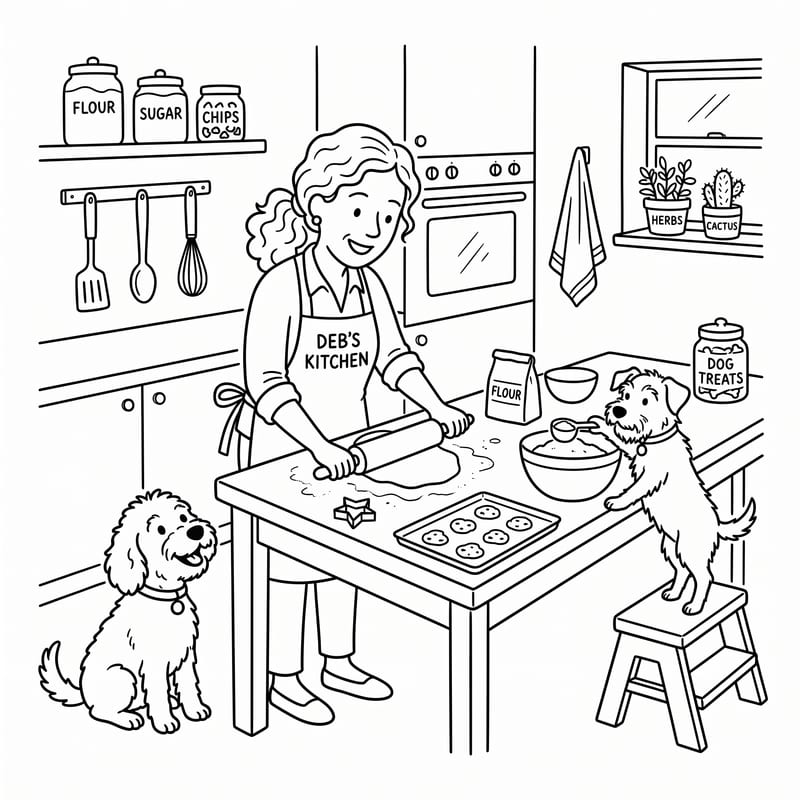 Deb is baking cookies